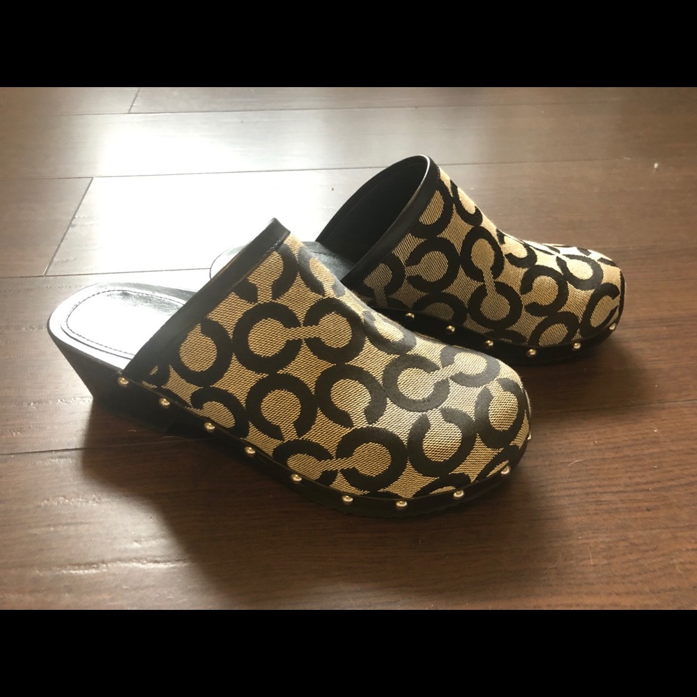 Coach clogs slip ons